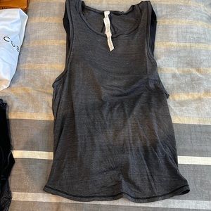 LuLu Lemon Grey Tank Top with bra